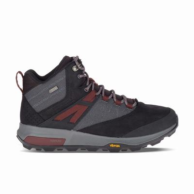 Merrell Zion Mid Waterproof Vandringskängor Herr Svarta (SE617839)